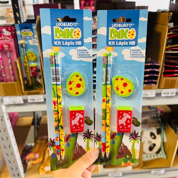 Kit Escolar Dinossauro 4 peças - LEO E LEO