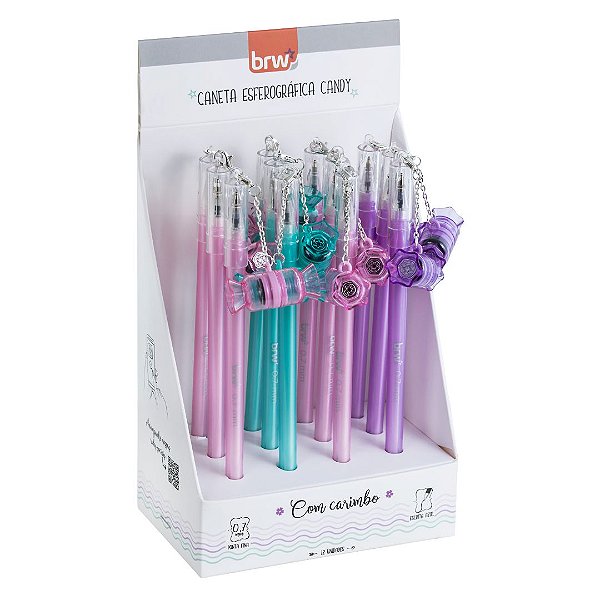 Caneta Apagável gel C/ CARIMBO CANDY - DISPLAY C/ 12UN - BRW
