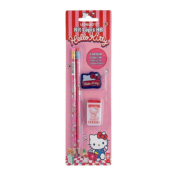 Kit Escolar Hello Kitty 4 peças - LEO E LEO