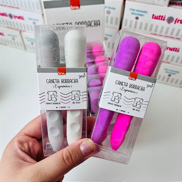 Caneta Borracha ERGONÔMICA - BLISTER 2 UND - BRW