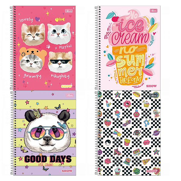 Caderno Universitário SHOW FEM 1M 80F - TILIBRA