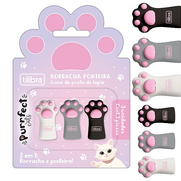 Borracha PONTEIRA PURRFECT - BLISTER 3 BORRACHAS - TILIBRA
