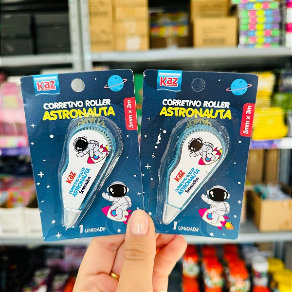 Fita corretiva roller Astronauta 5MMX3M - UNIDADE - KAZ