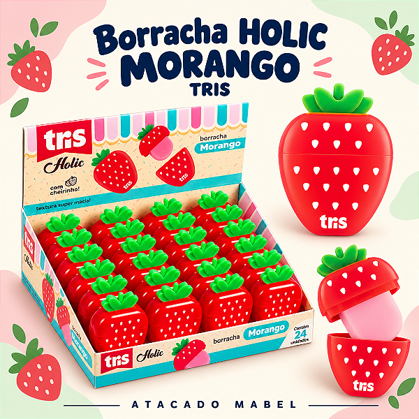 Borracha MORANGO C/AROMA - UND - TRIS