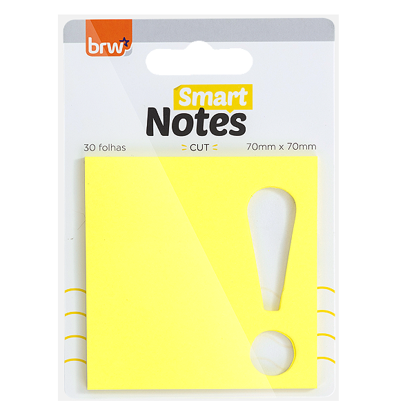 Bloco Smart notes 70X70MM - CUT WOW- 30 FLS - BLISTER C/ 1 BLOCO - BRW