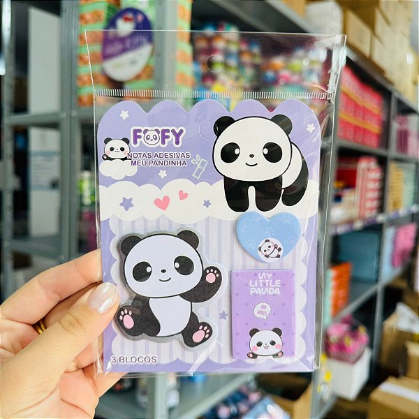 Bloco adesivo MEU PANDINHA  LILAS - UNIDADE - FOFY