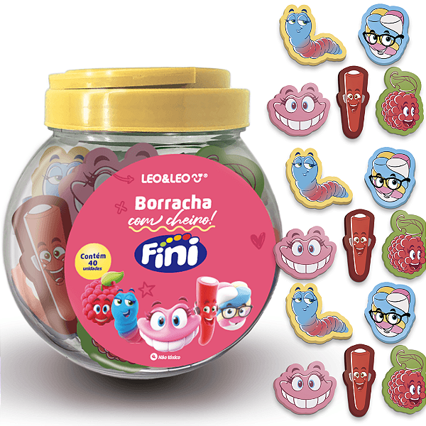 Borracha decorada C/ AROMA FINI - UNIDADE SORTIDA  - LEO E LEO