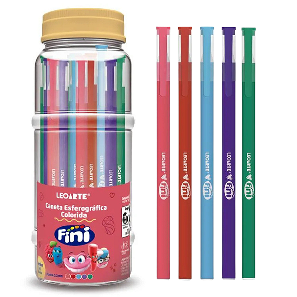 Caneta Esferográfica  0.7 FINI  - POTE C/ 50 UND - LEO E LEO