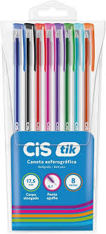 Caneta ESF TIK - ESTOJO C/8 SORTIDAS - CIS