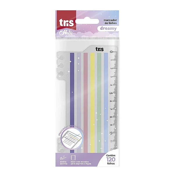 Bloco Marcador Linhas HOLIC DREAM REGUA 6X20F - TRIS