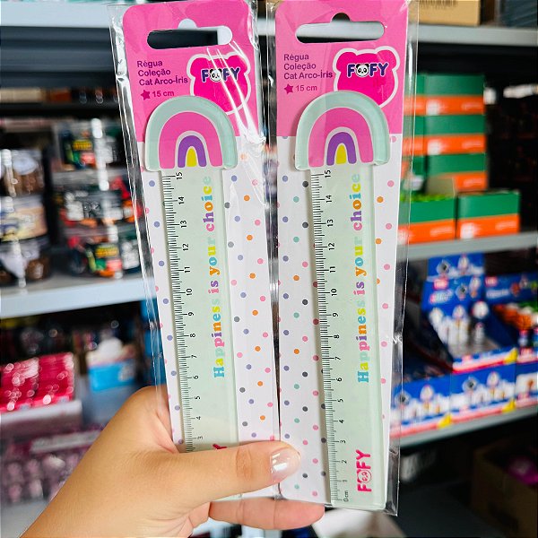 Régua coleção CAT Arco íris - UND - FOFY