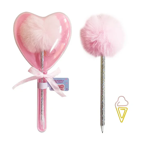 Caneta kit artistico MY HEART ROSA - UNIDADE - FOFY