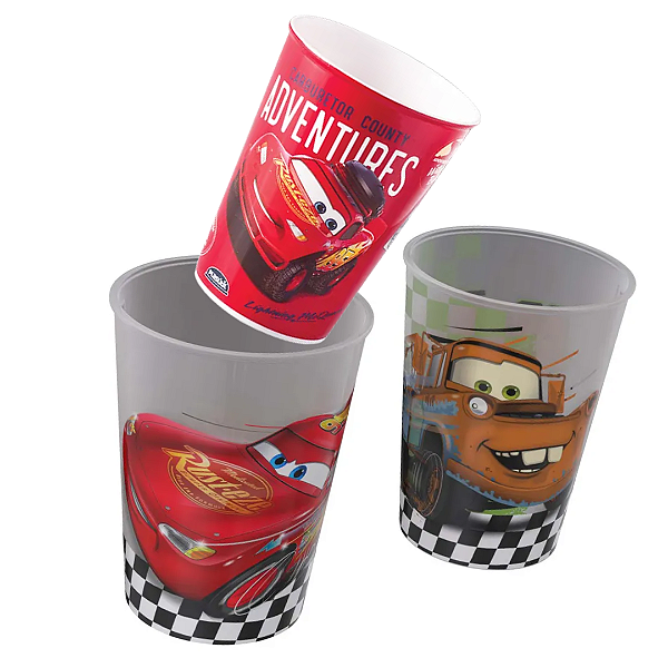 Copo Carros 320 ML - UNIDADE - PLASÚTIL