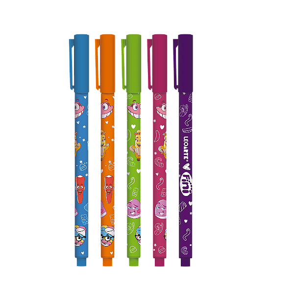 Caneta Gel Corpo estampado 0.6 FINI - UNIDADE SORTIDA - LEO E LEO