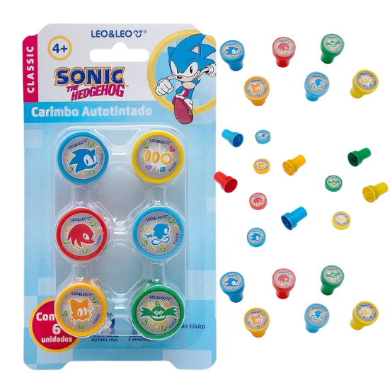Carimbo Autotintado SONIC - BLISTER C/ 6 UND - LEO e LEO