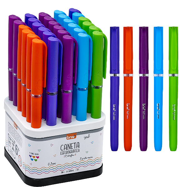 Caneta Esferográfica 0,7MM COLORFLOW - DISPLAY C/ 30UND - BRW