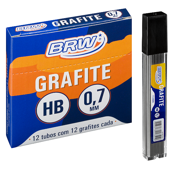 Grafite HB 0.7MM 12UND  - CAIXA C/ 12 TUBOS - BRW