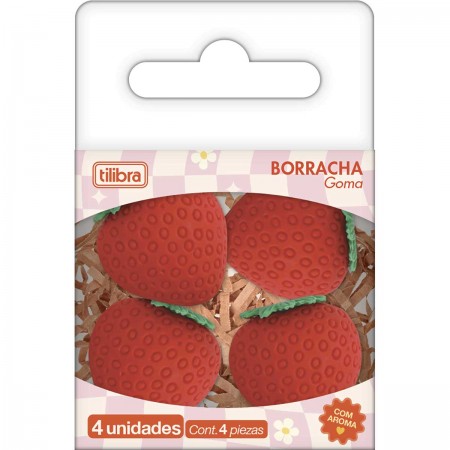 Borracha Morangos BE BERRY BLISTER C/4 - TILIBRA