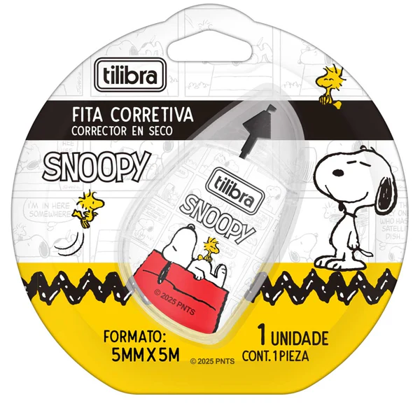 Fita corretiva SNOOPY - BLISTER - TILIBRA