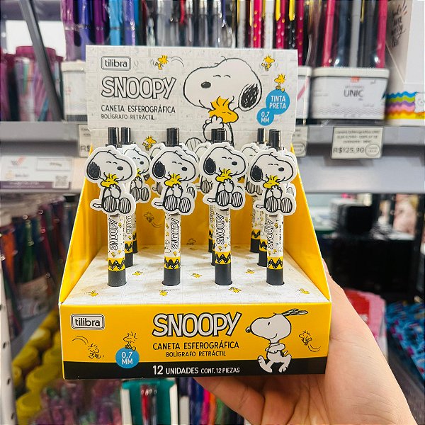 Caneta Retrátil  0.7MM RT SNOOPY - CX 12 UND - TILIBRA
