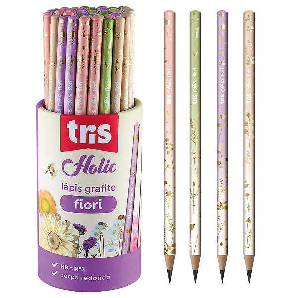 Lápis Grafite HOLIC FIORI - PT 48UND - TRIS