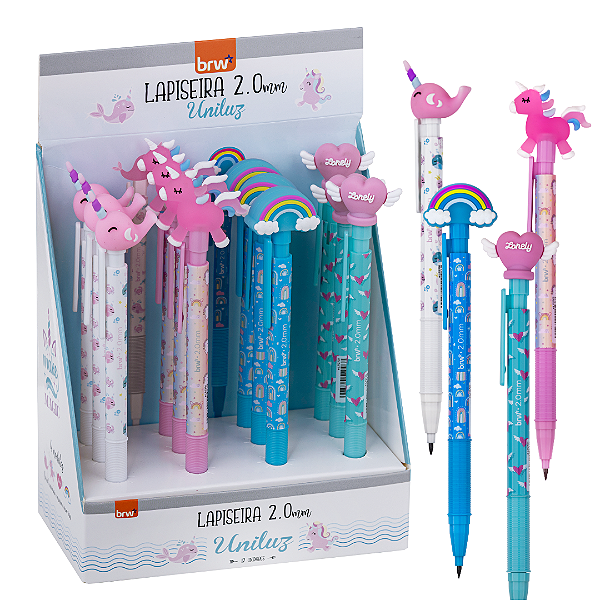 Lapiseira Plástica  2.0MM UNILUZ - DISPLAY C/ 12UND - BRW