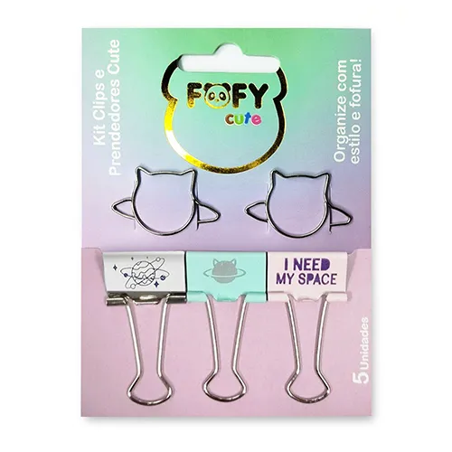 Kit Clips e Prendedores CUTE  - FOFY