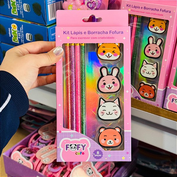 Kit Lápis e Borrachas FOFURA - FOFY