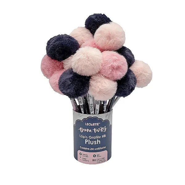 Lápis Grafite HB resina c/ POMPOM BRUNA TAVARES - UNIDADE - LEOARTE