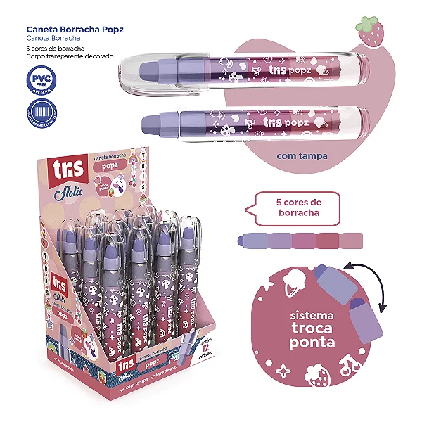 Borracha Caneta Holic HOLIC POPZ - DP 12UND - TRIS