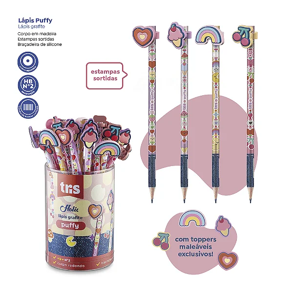Lápis GRAF+TOP Holic Puffy- PT 24UND - TRIS