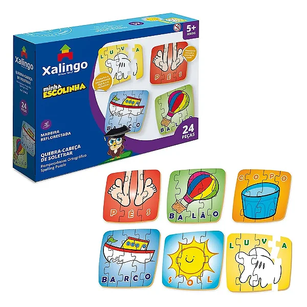 Quebra Cabeça SOLETRAR - MINHA ESCOLINHA - XALINGO