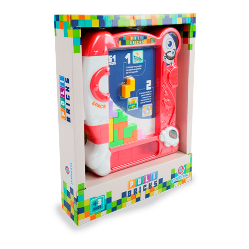 Brinquedo POLIBRICKS de Montar e desmontar - POLIBRINQ