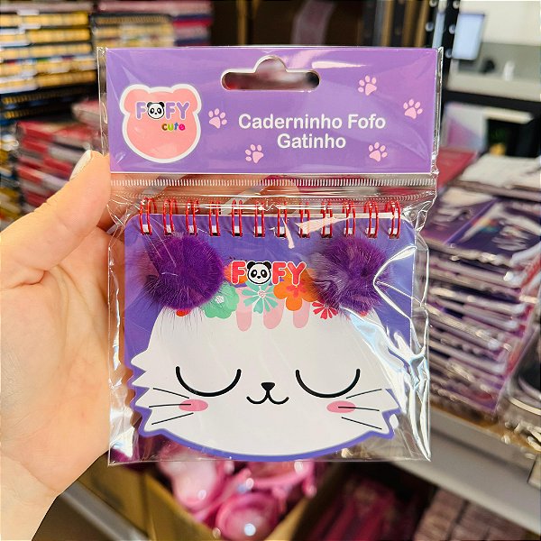 Caderninho FOFO GATINHO - UNIDADE  - FOFY