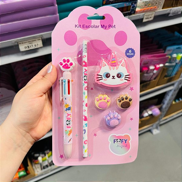 Kit CAT CORES - KIT 6 PEÇAS  - FOFY
