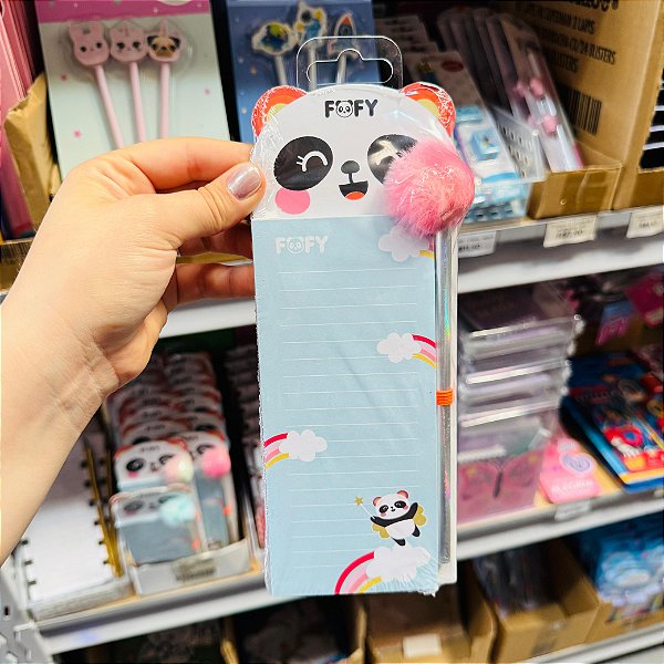 Kit Bloco de Anotações PANDA - KIT 2 UND  - FOFY