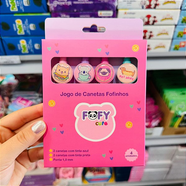 Caneta FOFINHOS  - KIT 4 UND  - FOFY