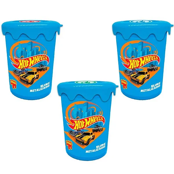 Gelele Slime Pote 180g Hot Wheels - UNIDADE SORTIDA  - DOCE BRINQUEDO