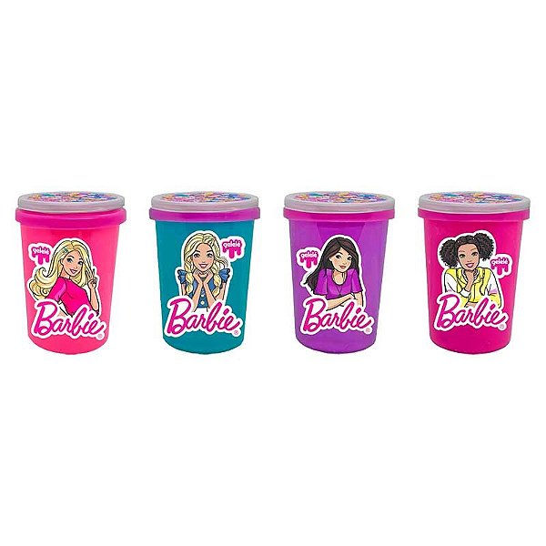 Gelele Slime Pote 180g Barbie - UNIDADE SORTIDA  - DOCE BRINQUEDO