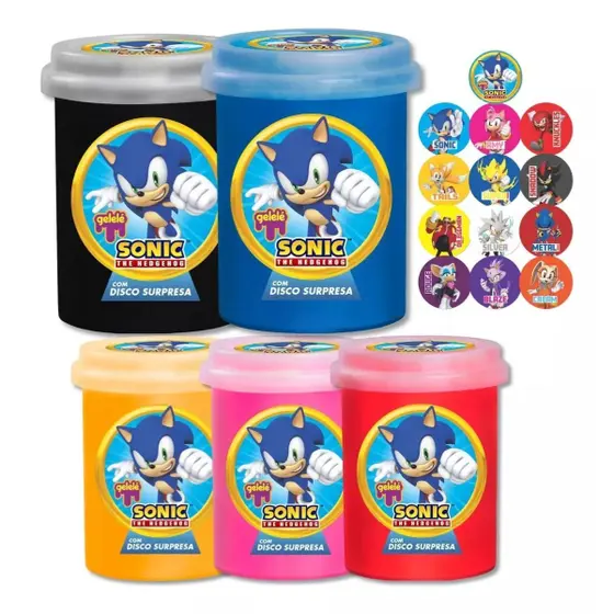 Gelele Slime Pote 152g Sonic Surpresa - UNIDADE SORTIDA - DOCE BRINQUEDO