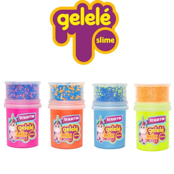 Gelele Slime Mix Surpresa 153g  Unicornio - UNIDADE SORTIDA - DOCE BRINQUEDO
