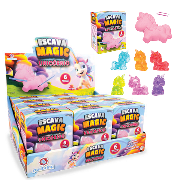Brinquedo Escava Magic UNICORNIO - UNIDADE - POLIBRINQ