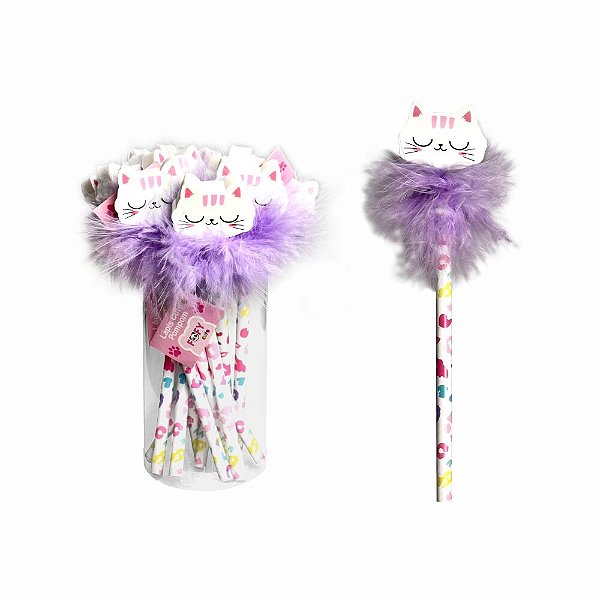 Lápis CUTE POMPOM - POTE 12 UND  - FOFY