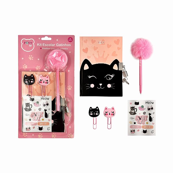 Kit Escolar Gatinhos - FOFY