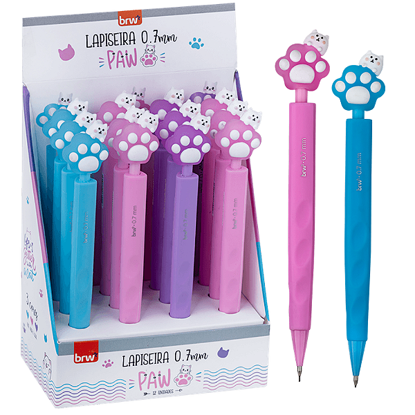 Lapiseira Plástica  0,7MM PAW - DISPLAY C/ 12UND - BRW