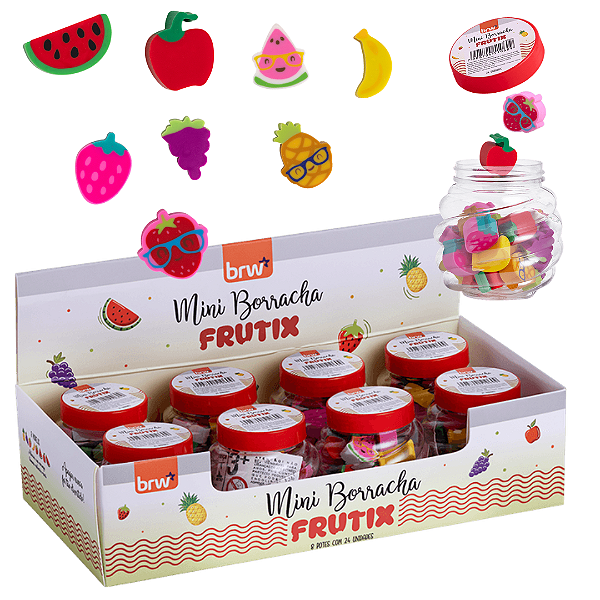 Borracha FRUTIX - DISPLAY C/ 8  POTES - BRW