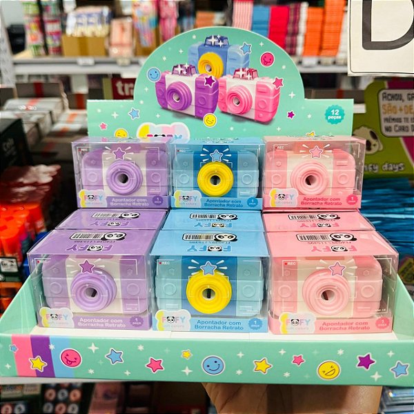 Apontador Câmera - UNIDADE - COR SORTIDA - FOFY