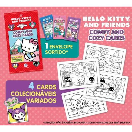 Cards Hello Kitty - Comfy and Cozy - CIRANDA CULTURAL