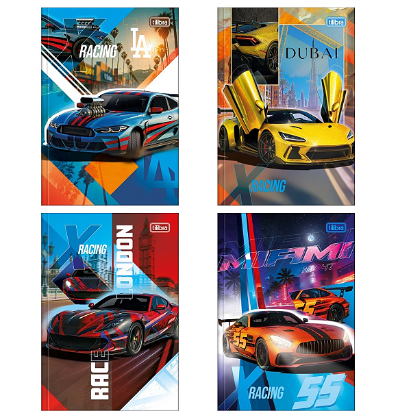 Caderno Brochura CD 1/4 X-RACING 80F - UND SORTIDA - TILIBRA