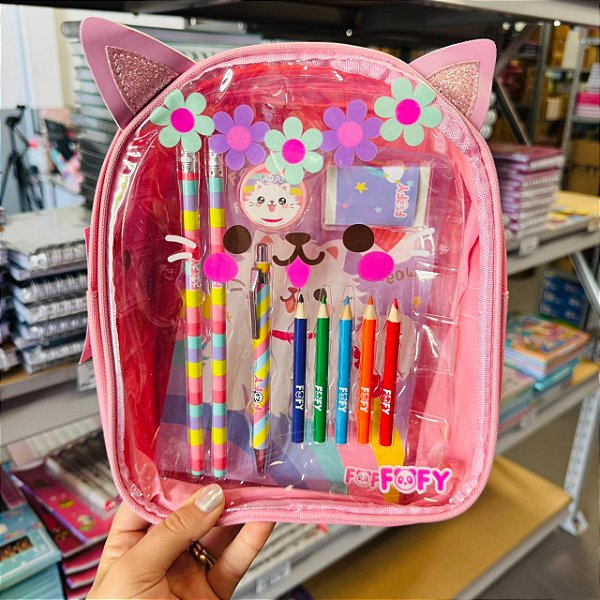 Kit Mochilinha CAT 11 Peças - FOFY